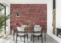 Textured wall mural showcasing terracotta brick patterns for cozy, industrial, or farmhouse-style décor.