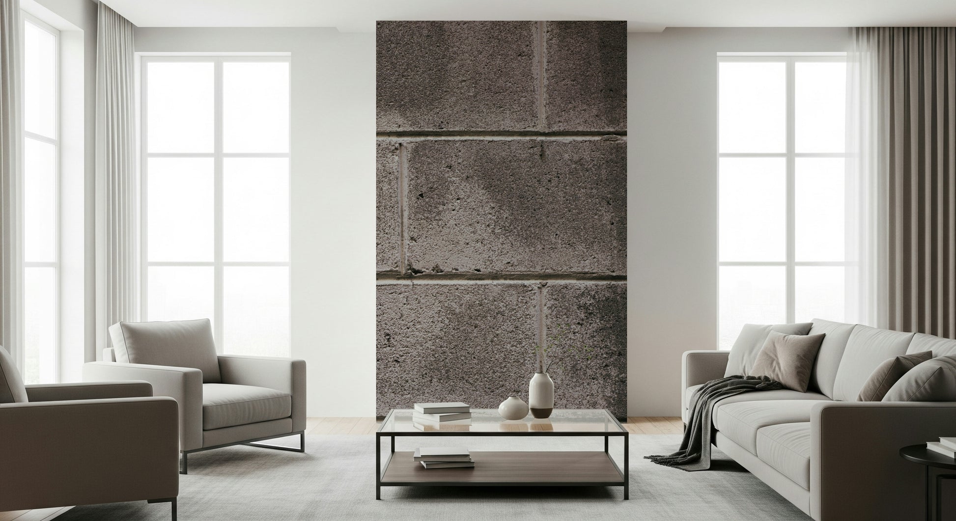 Peeling paint and textured plaster wall mural creating a raw, industrial look for accent walls.