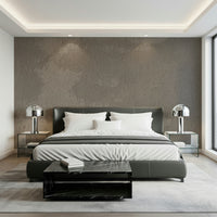 Textured wall mural with layered stone patterns and mottled color variations for a realistic stone effect.