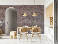 Textured wall mural featuring layered brick patterns and subtle color variations for modern rustic décor.