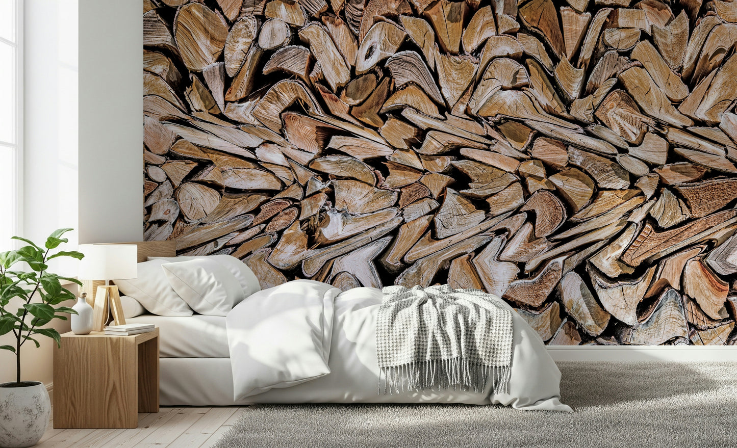 Fractured Timber Wall Mural -1255418
