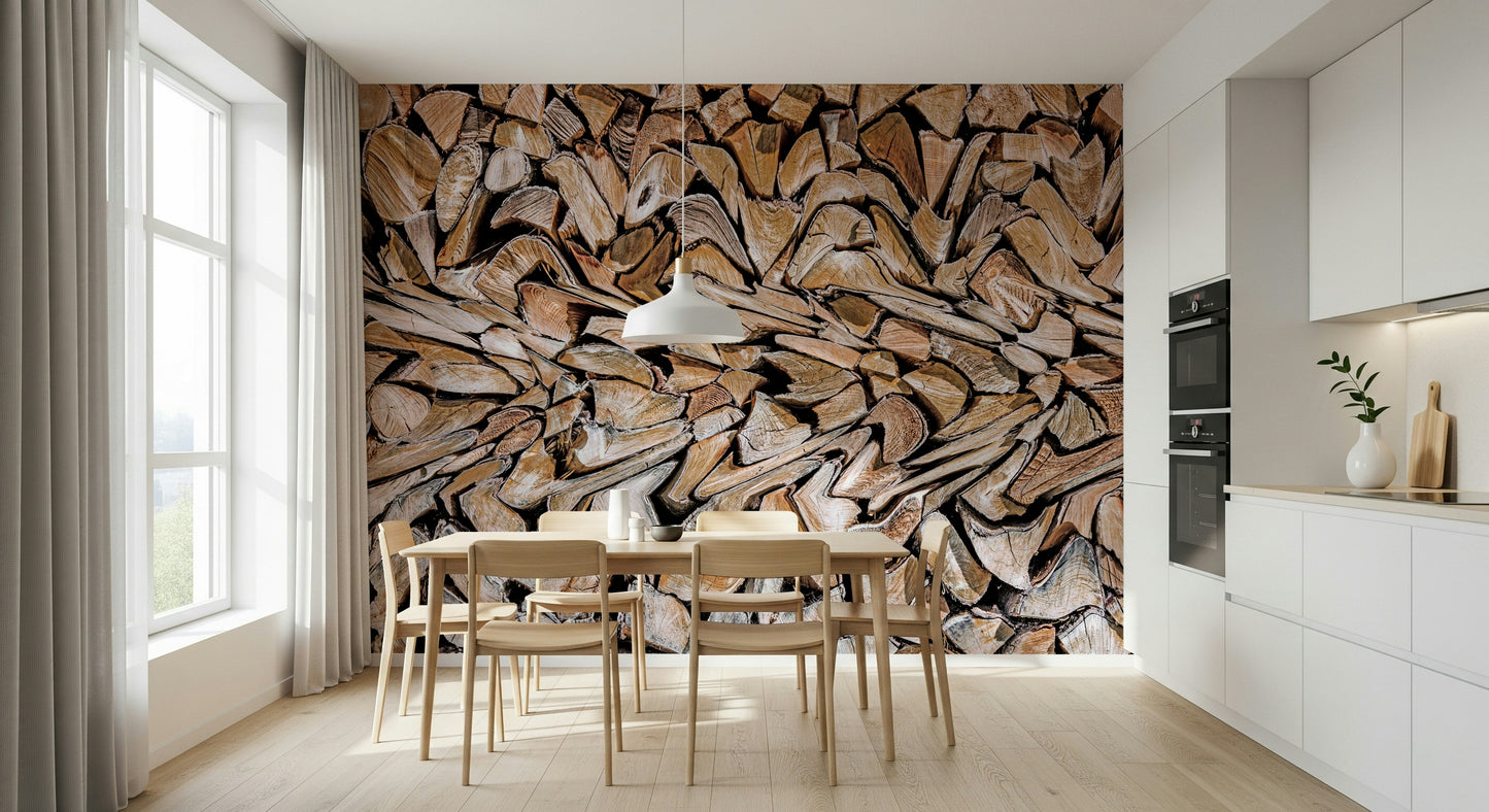 Fractured Timber Wall Mural -1255418