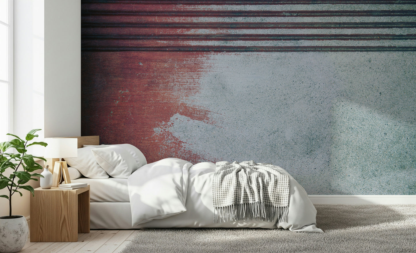 Rustic Rouge Concrete Wall Mural -2226150