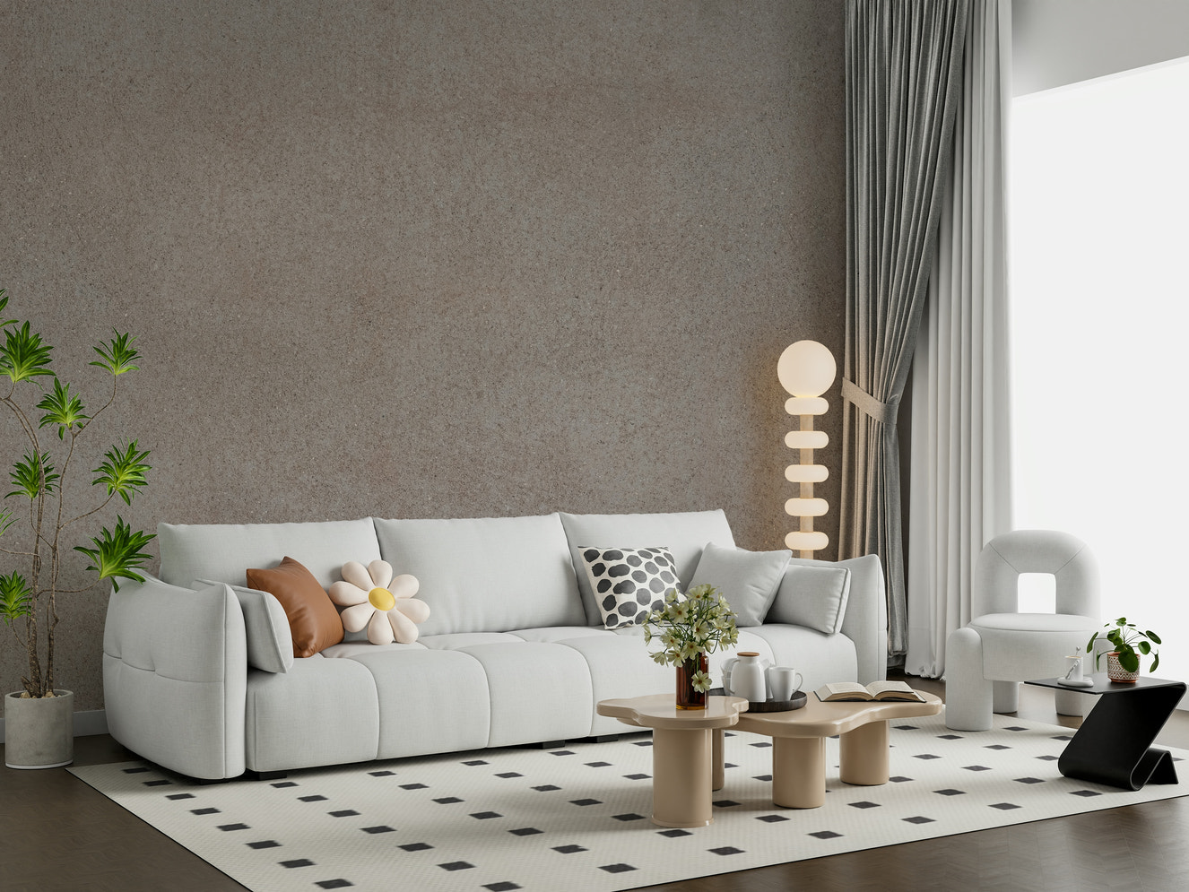 Taupe Stone Surface Wall Mural -2306197