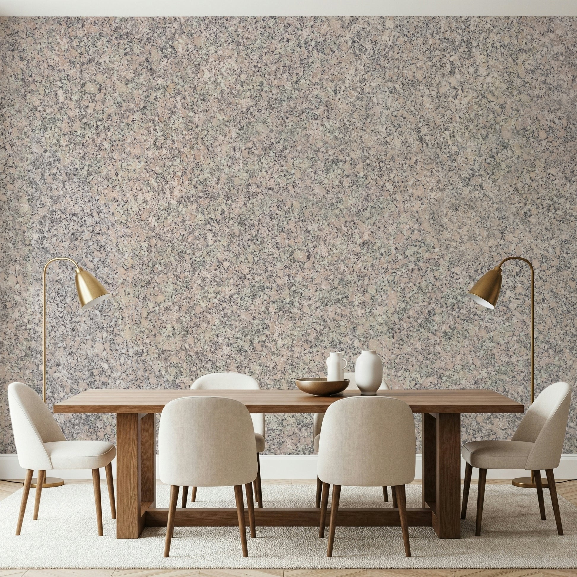 Wall mural with realistic stone textures creating a peaceful atmosphere