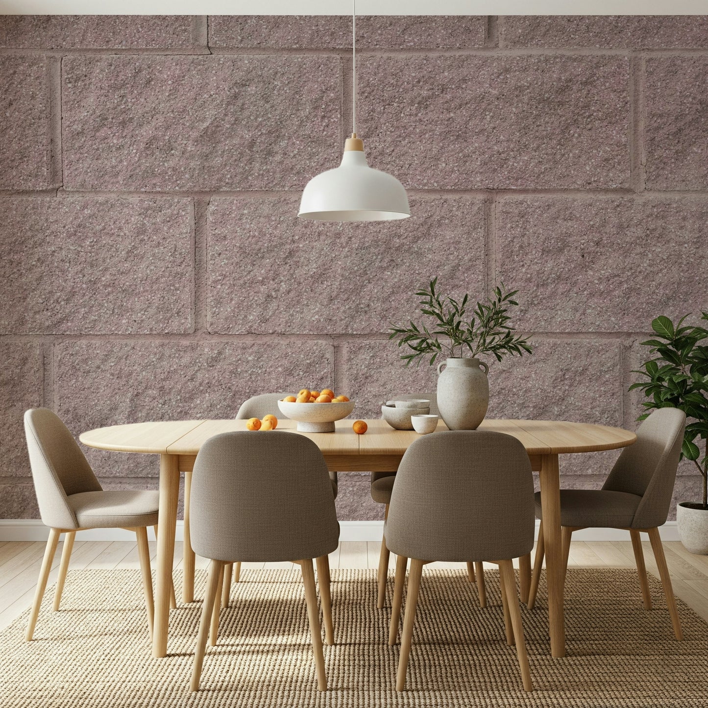 Decorative mural showcasing natural brick textures for interiors