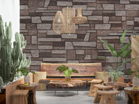 Wall art showcasing vintage-style rustic brick patterns