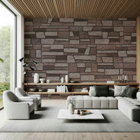 Wall mural featuring rustic red brickwork with charming vintage textures