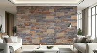 Decorative wall covering showcasing stacked stone patterns