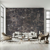 Contemporary abstract wall mural with marble vein textures