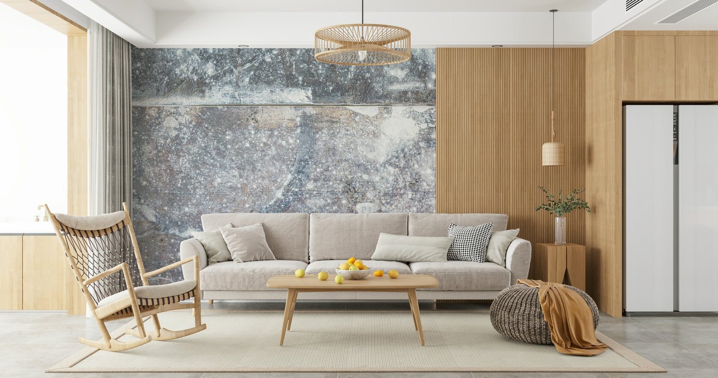Modern cool-toned frosted slate texture, mural for living room