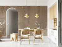 Organic abstract composition with natural earthy shades, wall mural