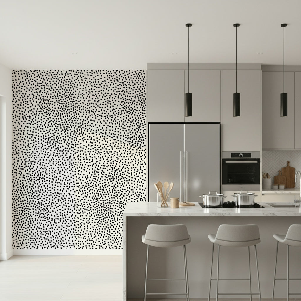 Modern dotted texture in soft pastel shades, Dotted Delight mural for bedroom