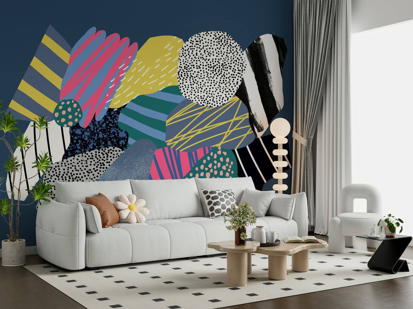 Spaceship Wall Mural – Futuristic mural featuring a detailed spaceship soaring through space.