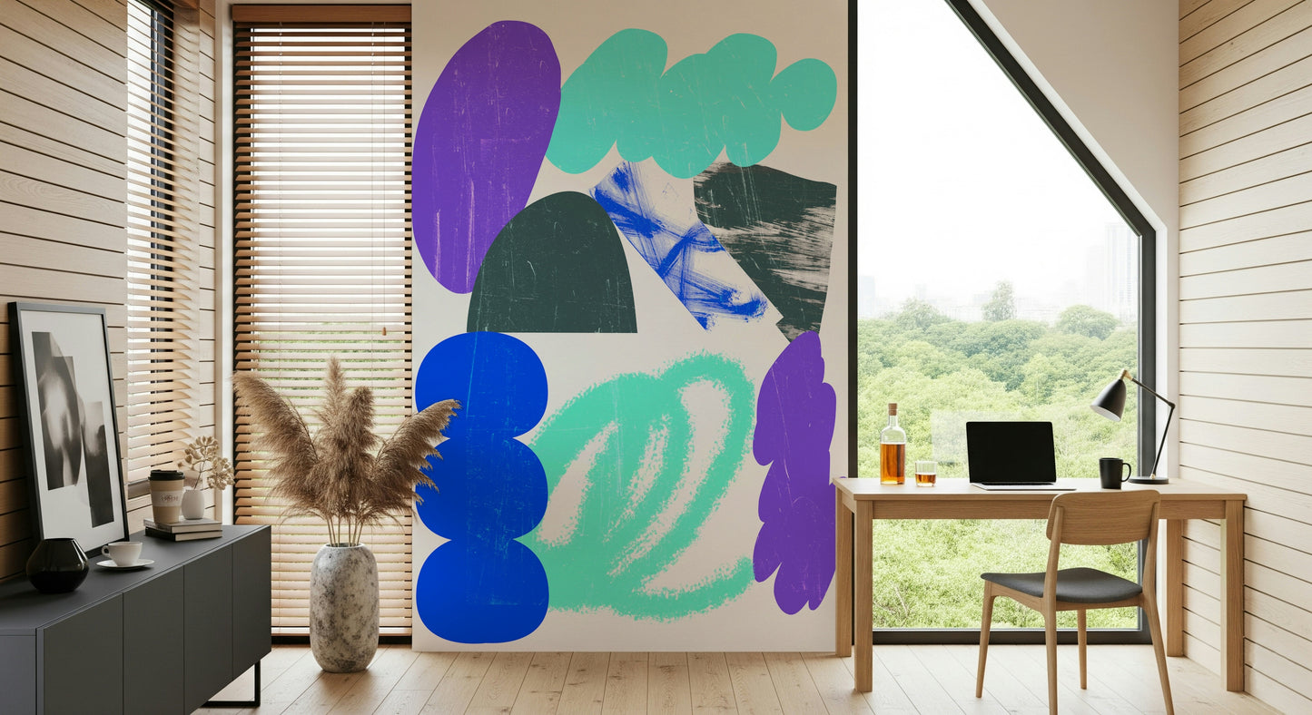 Cloudscape Wall Mural – Elegant wallpaper featuring a panoramic view of clouds in the sky.