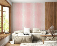 Pastel Pink Petals & Stripes Wall Mural – Subtle, feminine wallpaper combining soft petals with refined stripes.