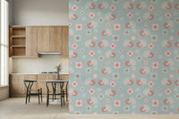 Pastel Bird and Blossom Wallpaper – Whimsical design with delicate birds and blooming flowers in gentle pastel tones.