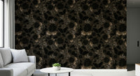 Nighttime Garden Wallpaper Mural – Shadowy, elegant mural depicting a serene nocturnal garden with subtle highlights.