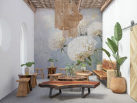 Delicate Floral Wall Art Mural – Abstract depiction of blossoms in soft focus, perfect for tranquil home décor.