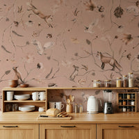 Nature-inspired wall art depicting a peaceful forest landscape