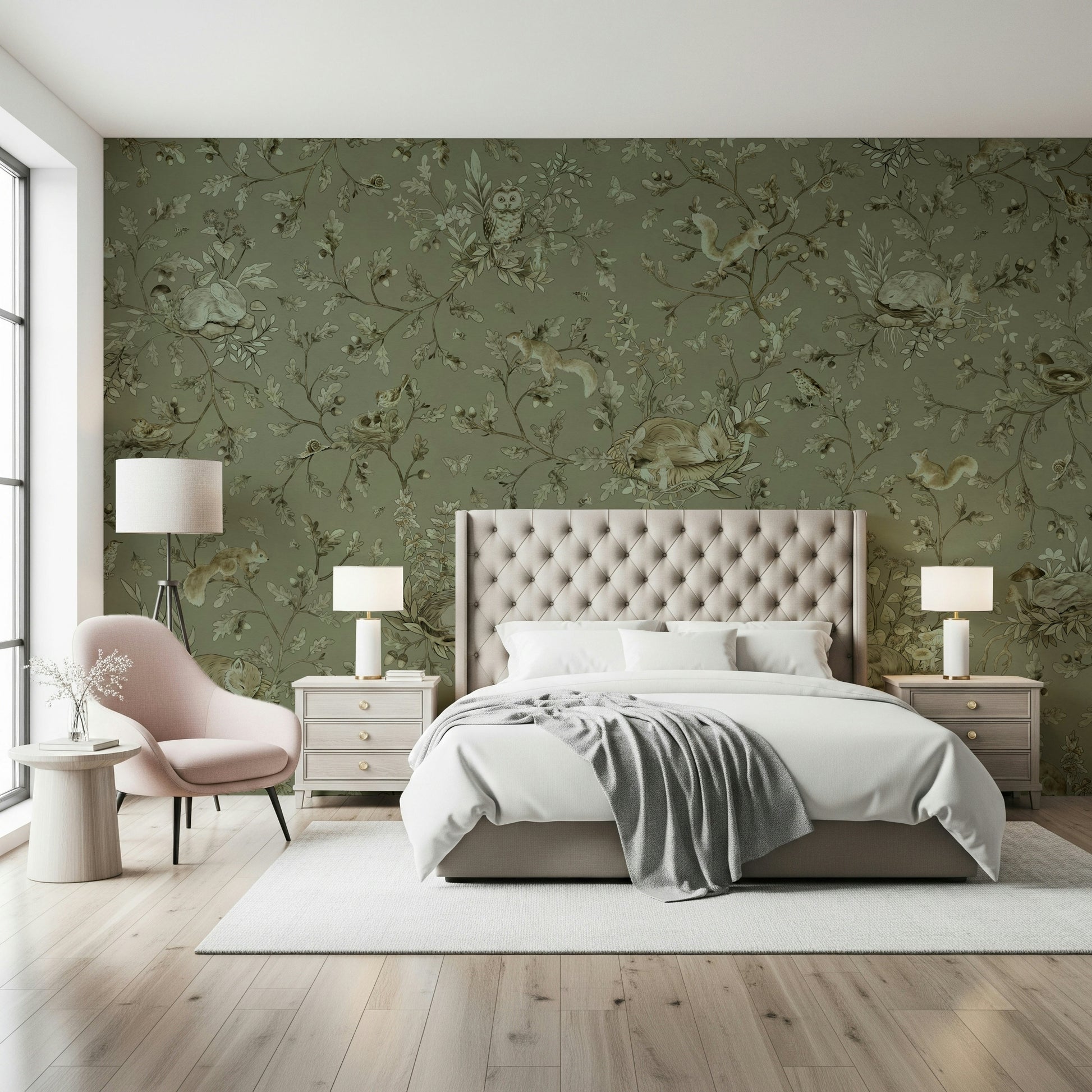 Earthy Haven Wall Mural showcasing natural color gradients in soft brown and beige tones.