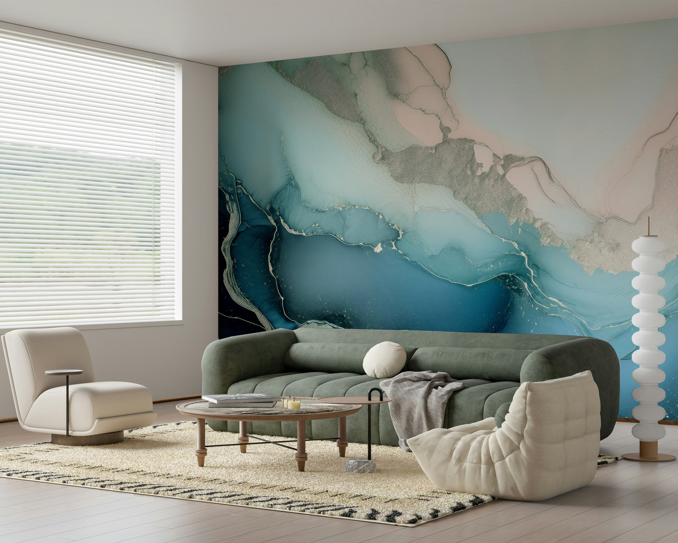 Mystic Mineral Layers Wall Mural