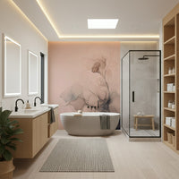 Dreamy mural showcasing fluid brushstrokes and soft hues inspired by an ethereal ascent.