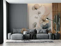 Whispers of Bloom design mural blending airy florals and watercolor tones for peaceful spaces.