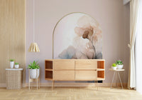 Floral Mist wall mural showcasing gentle blooms in soft, muted hues for timeless elegance.