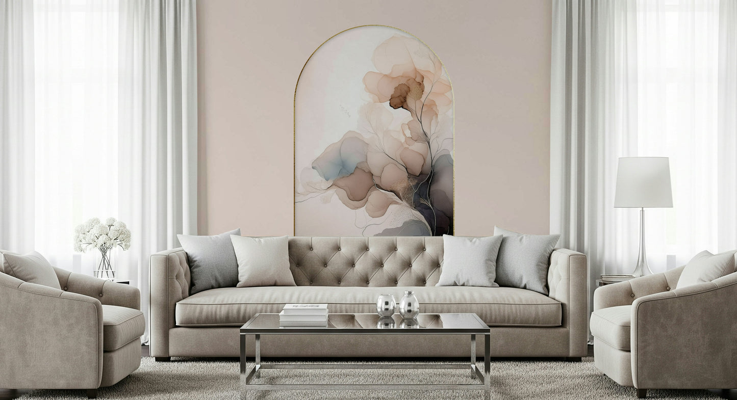 Delicate Floral Mist Wall Mural