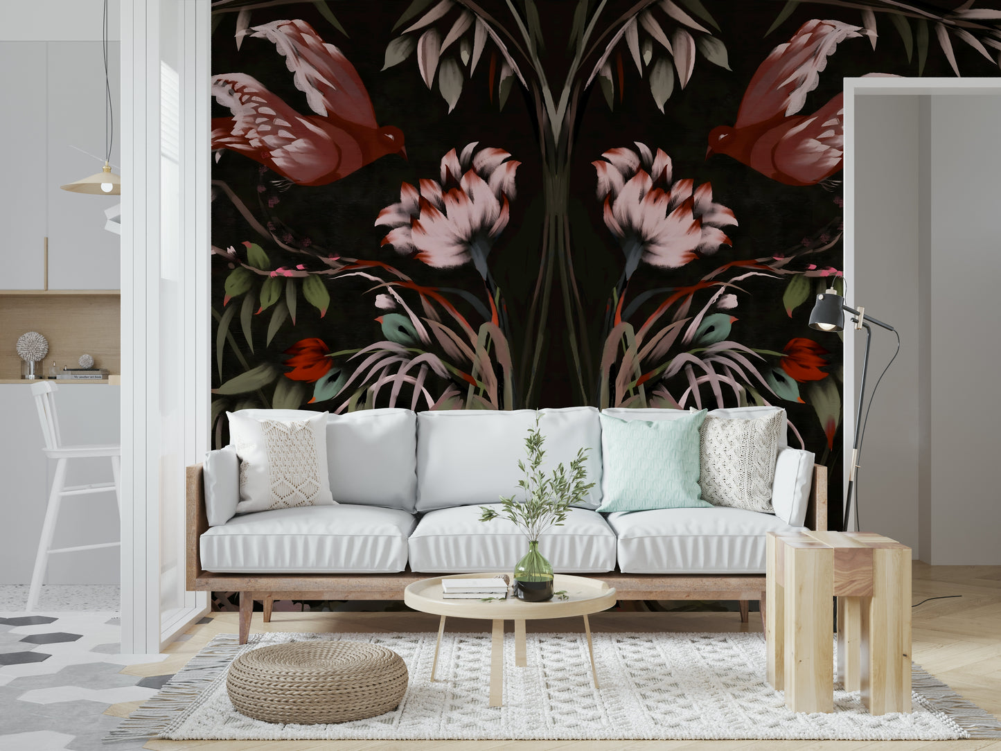 Heaven's Birds Joseon inspired Wall Mural