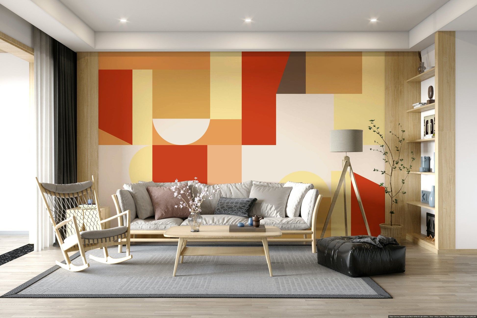 Gentle abstract patterns evoking warmth, relaxation, and homely serenity.