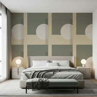Soft Contrast geometric wall mural adding subtle depth and visual harmony to interior walls.