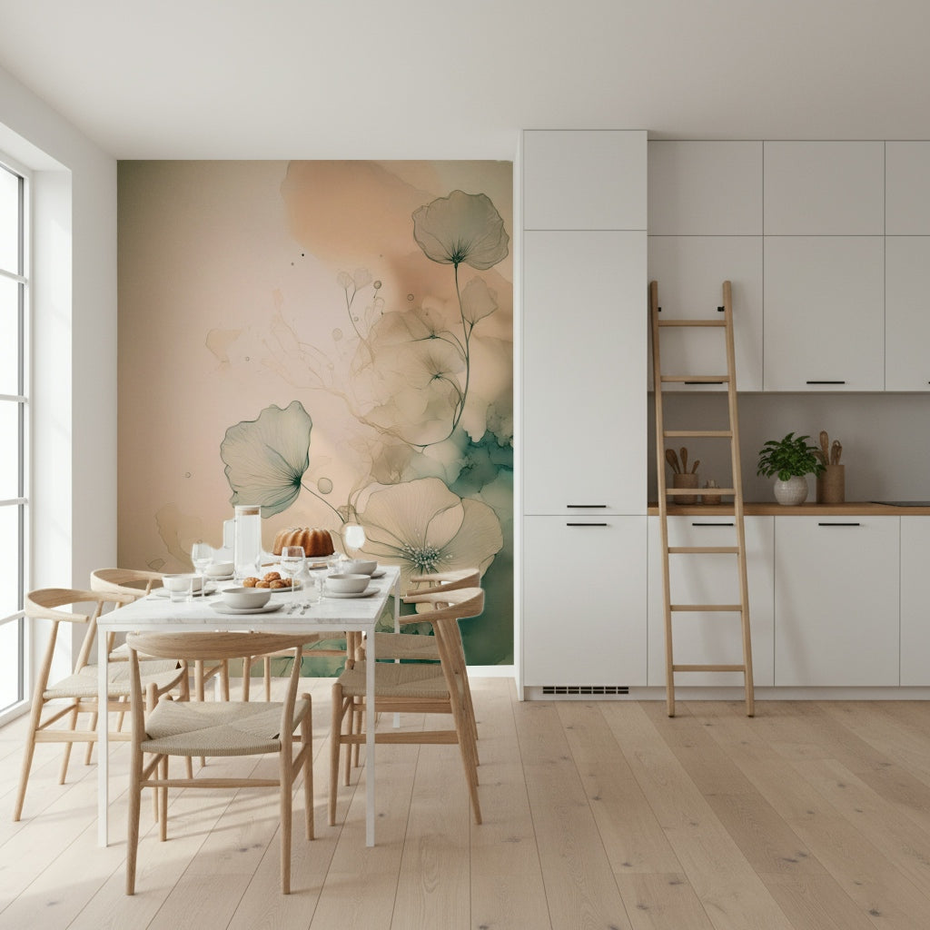 Ethereal Floral Hues Wall Mural