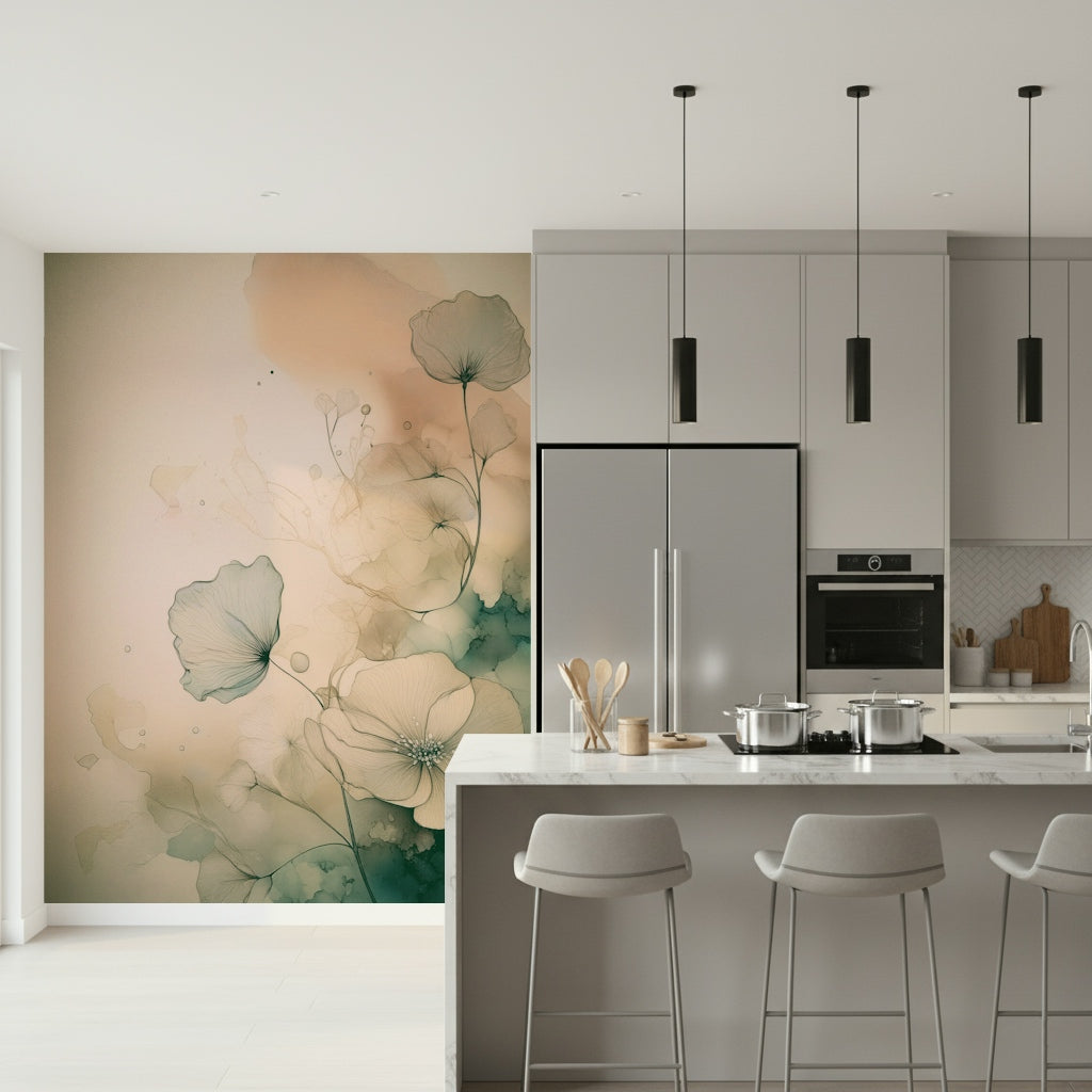 Ethereal Floral Hues Wall Mural
