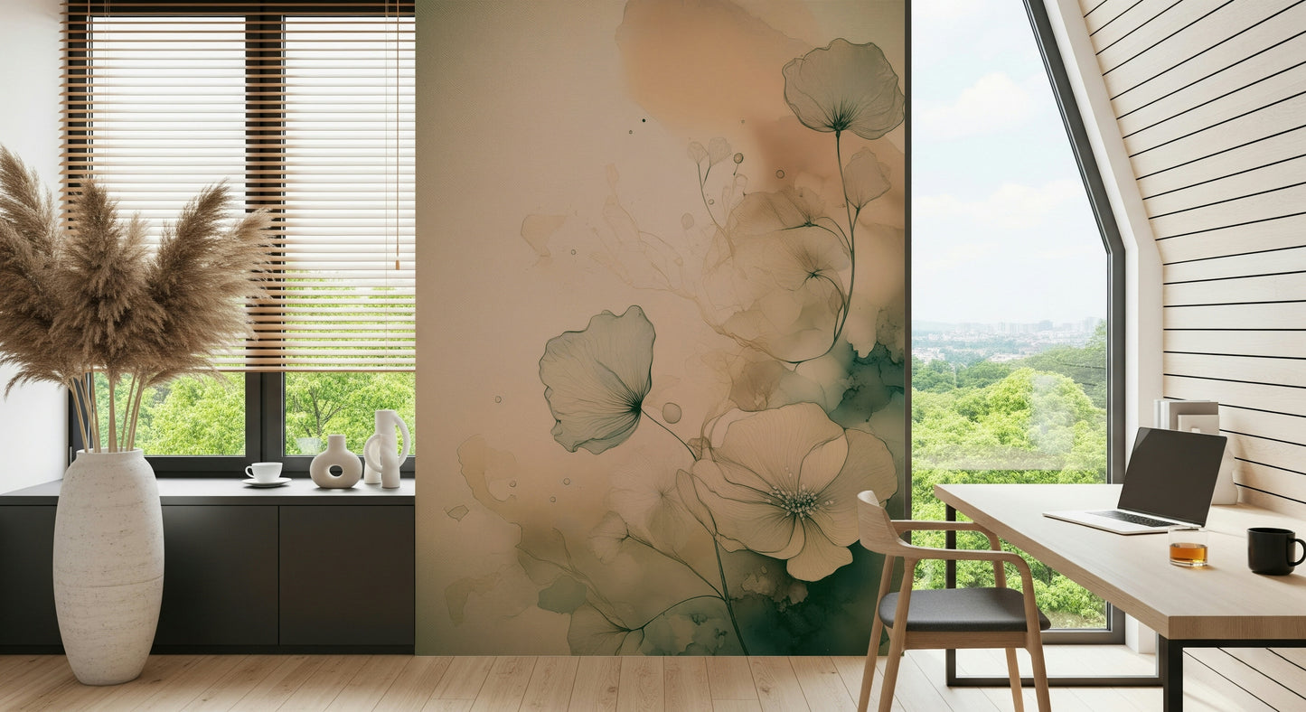 Ethereal Floral Hues Wall Mural