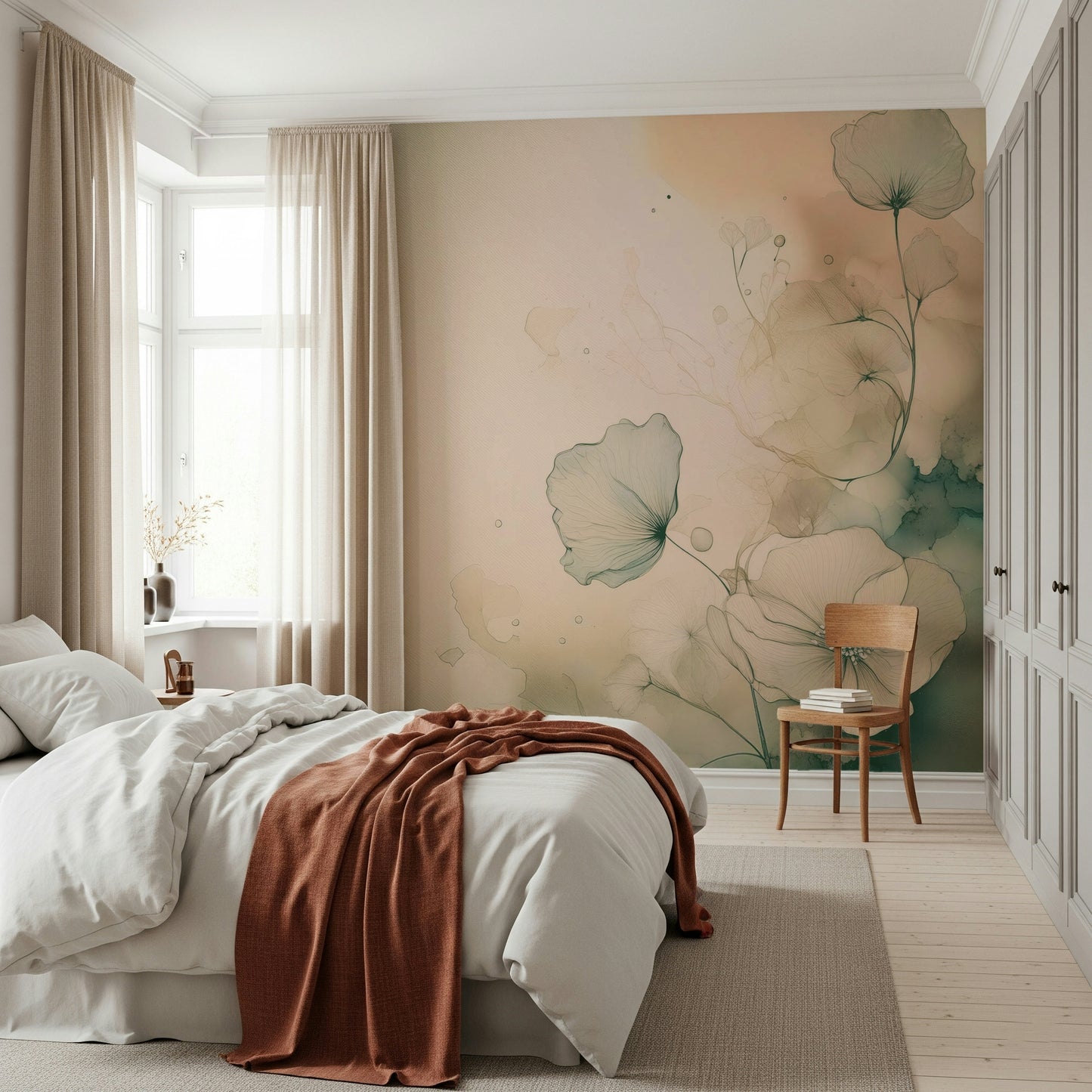 Ethereal Floral Hues Wall Mural