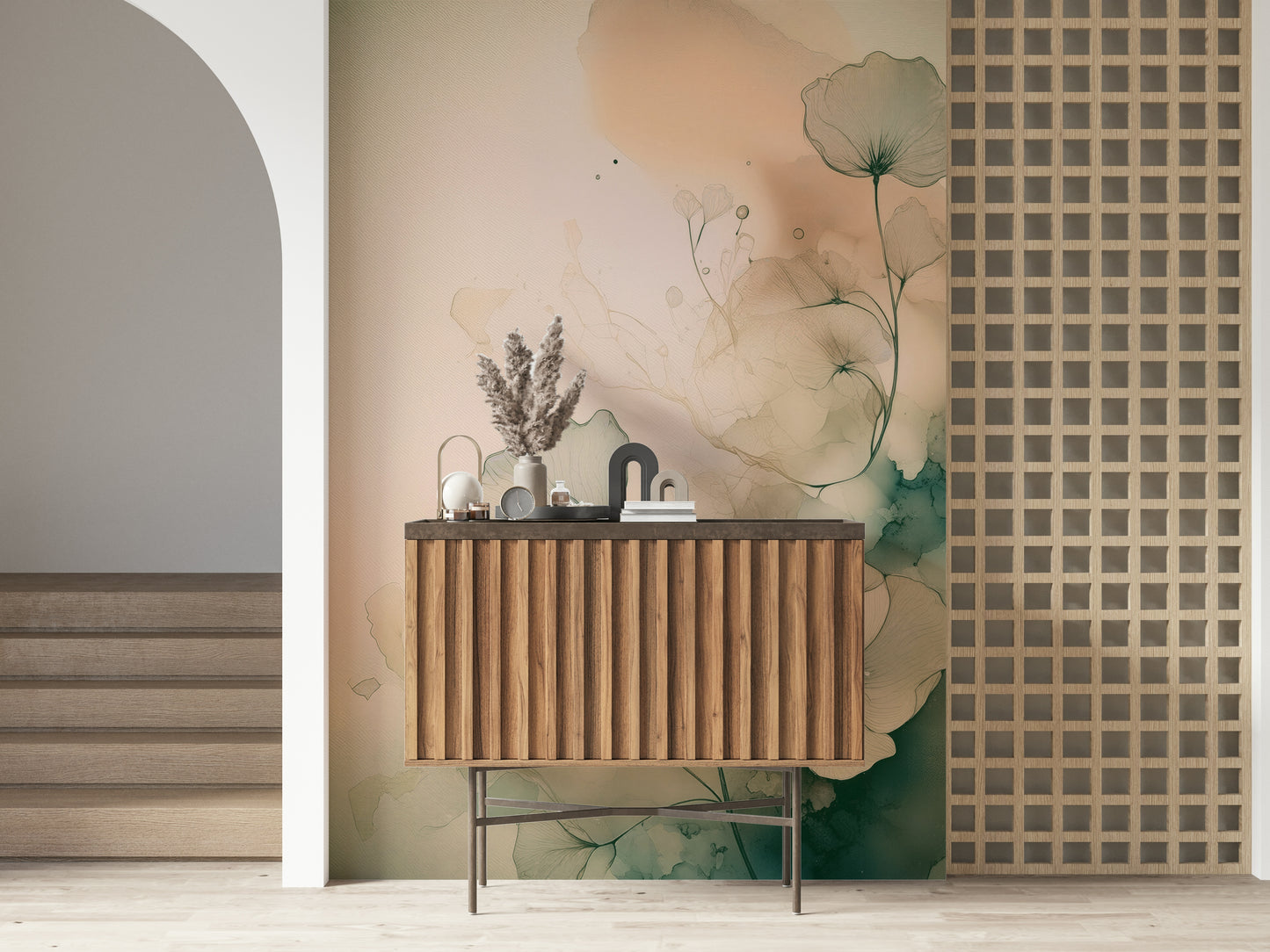 Ethereal Floral Hues Wall Mural