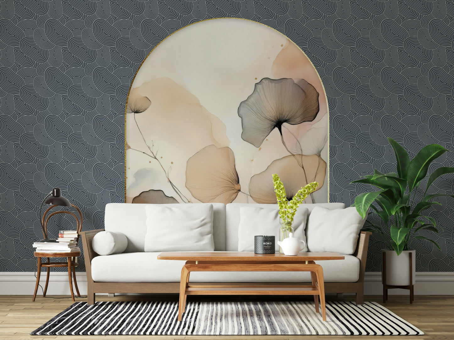 Elegant Floral Archway Wall Mural
