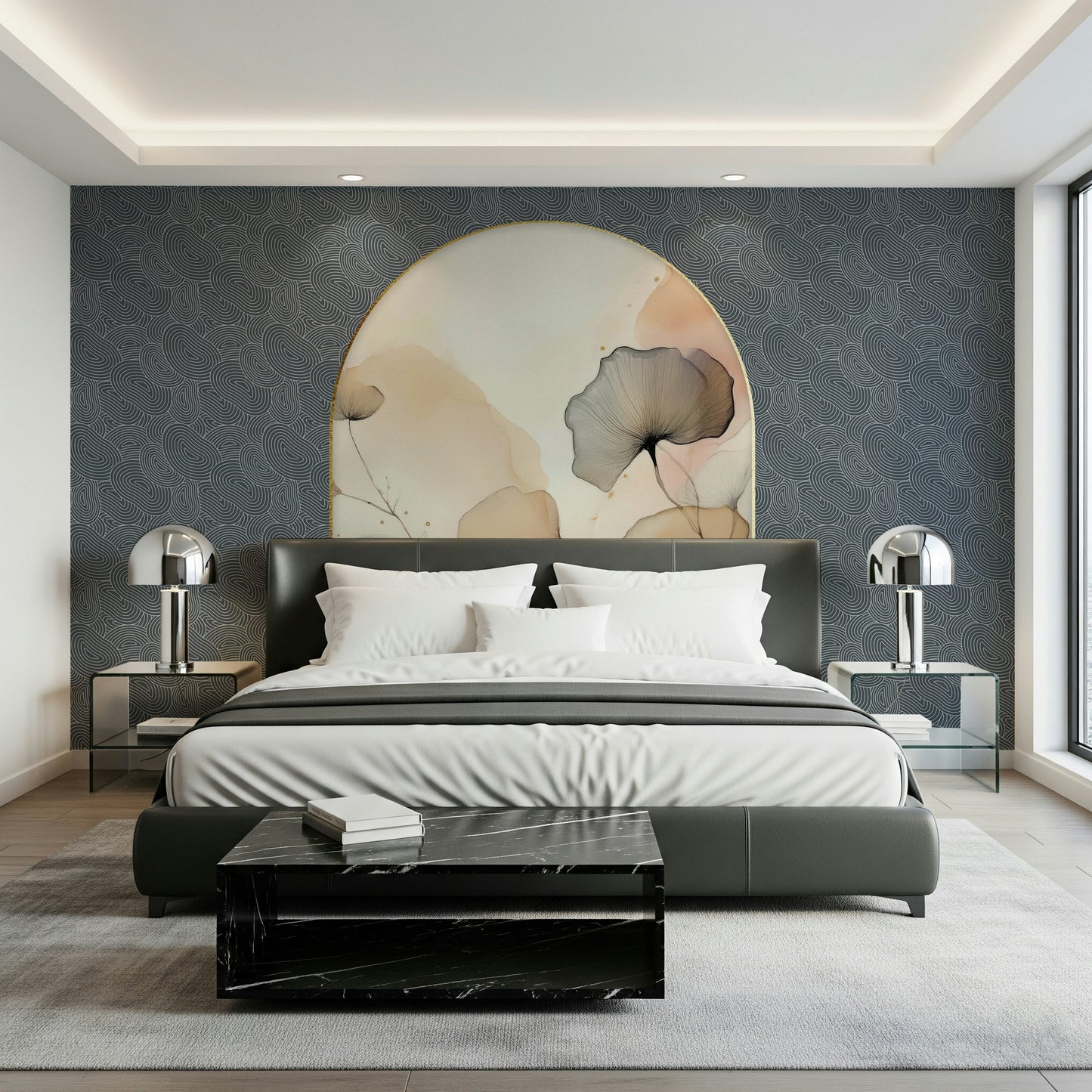 Elegant Floral Archway Wall Mural