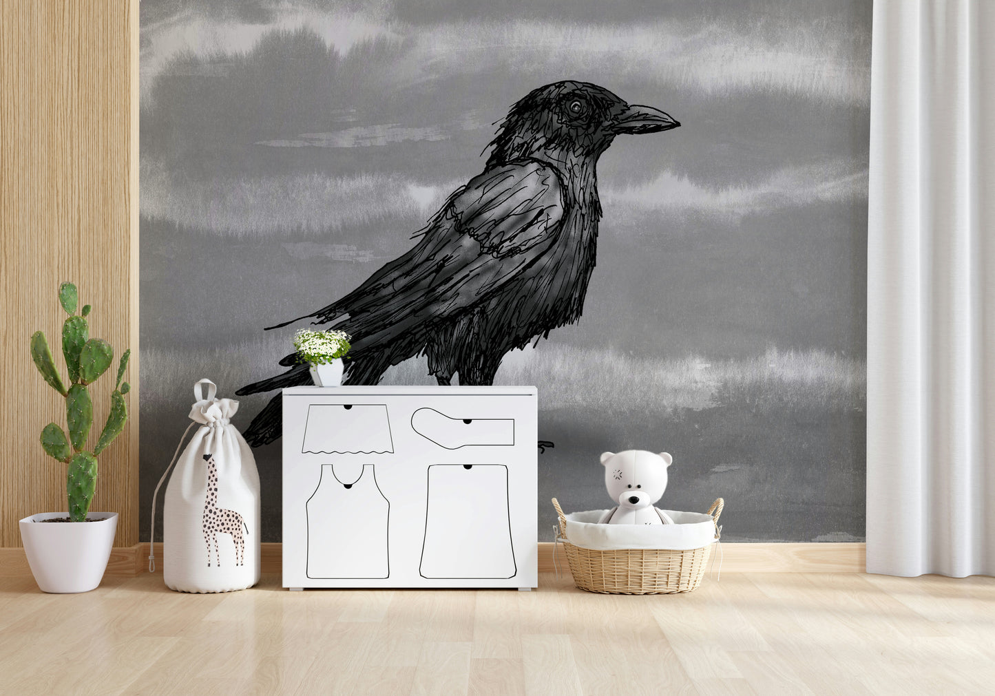 Mr Crow Wall Mural