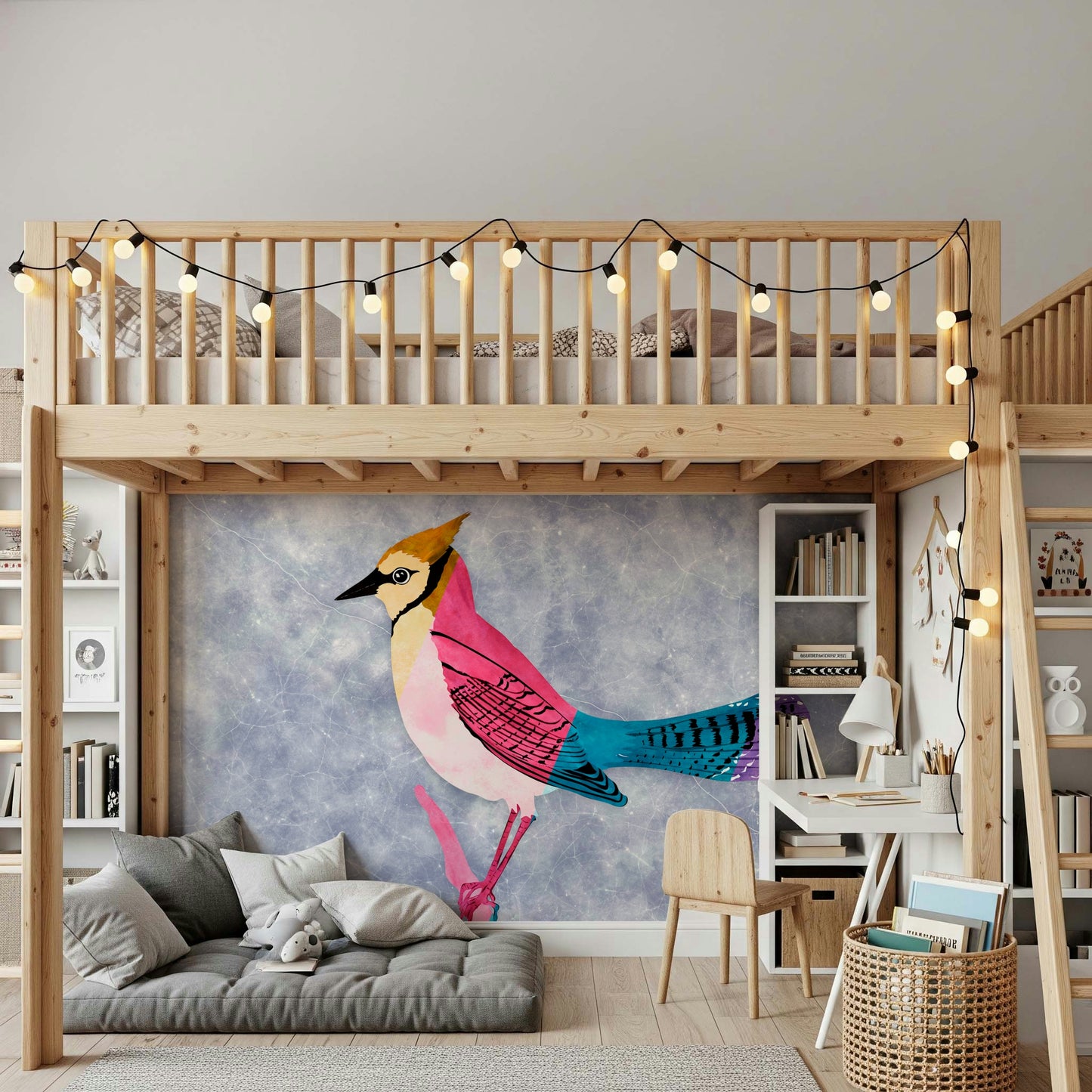 Colorful Jay Wall Mural