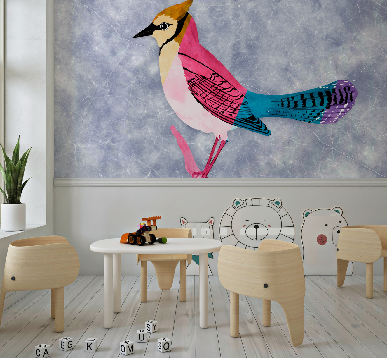 Colorful Jay Wall Mural