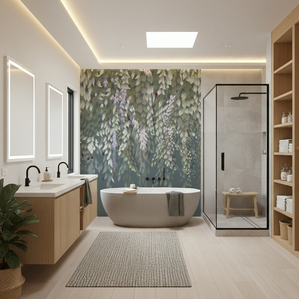 Cascading Wisteria Dream Wall Mural