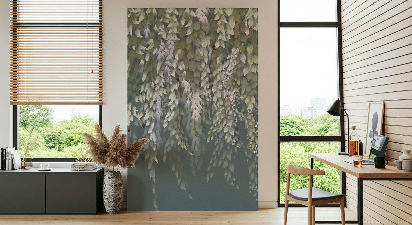 Cascading Wisteria Dream Wall Mural