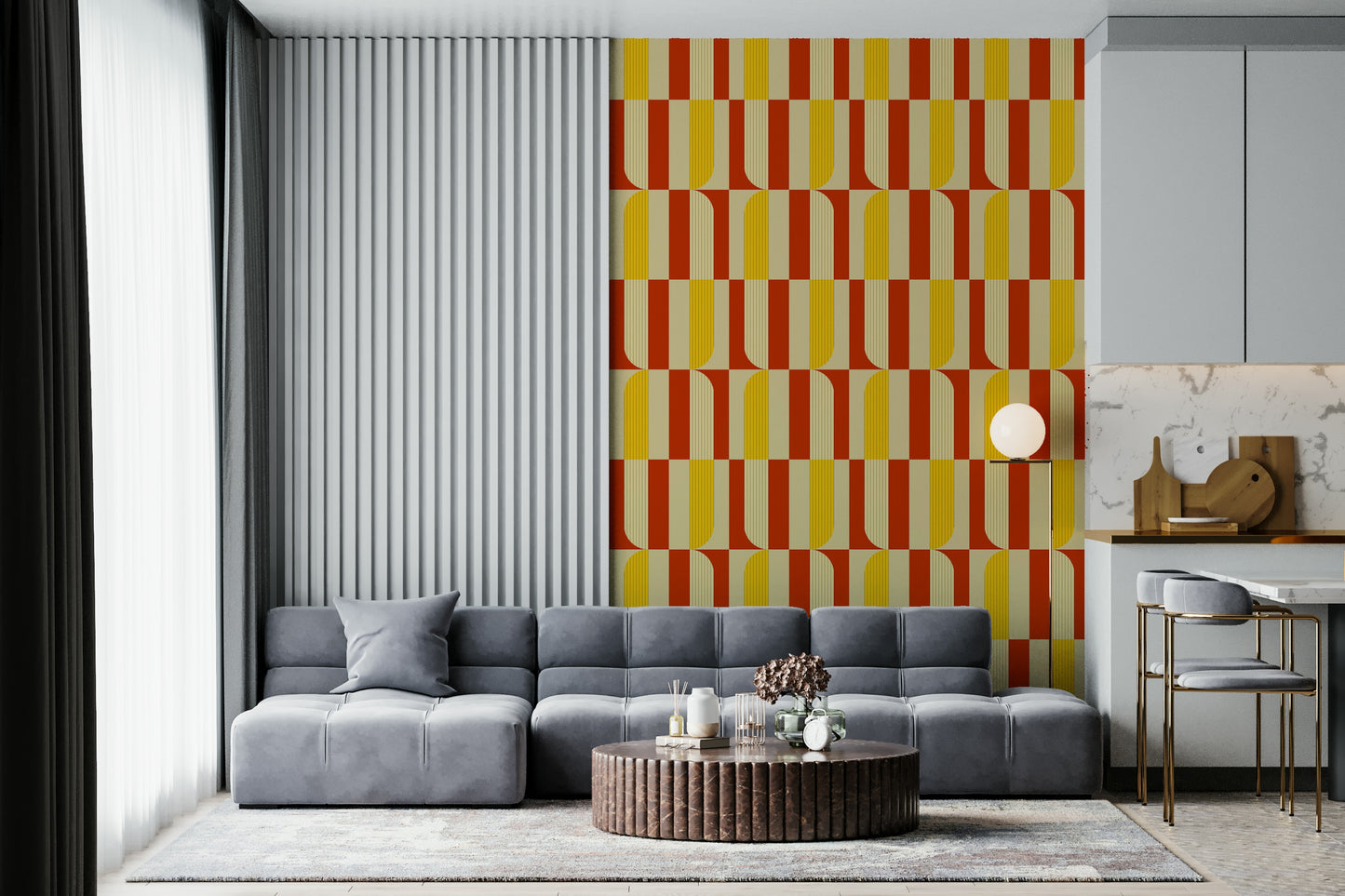 Marigold and Maple - Abstract Pattern Wallpaper⁠