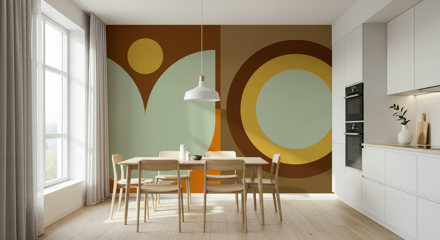 Boho Sun and Moon Wall Mural