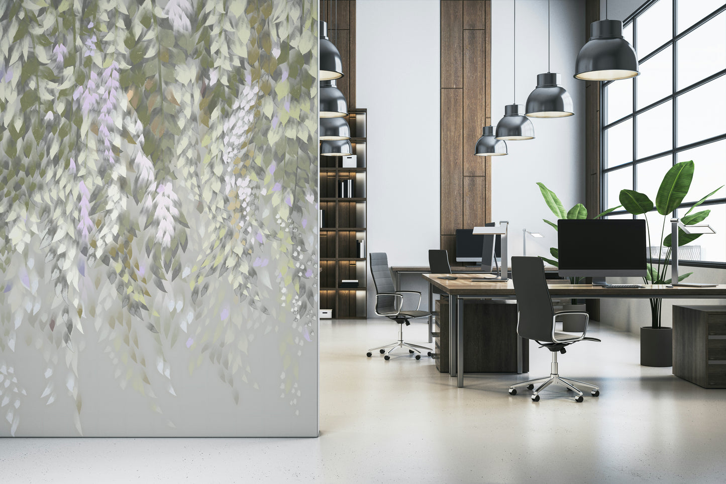 Falling Leaves Serenity Wall Mural