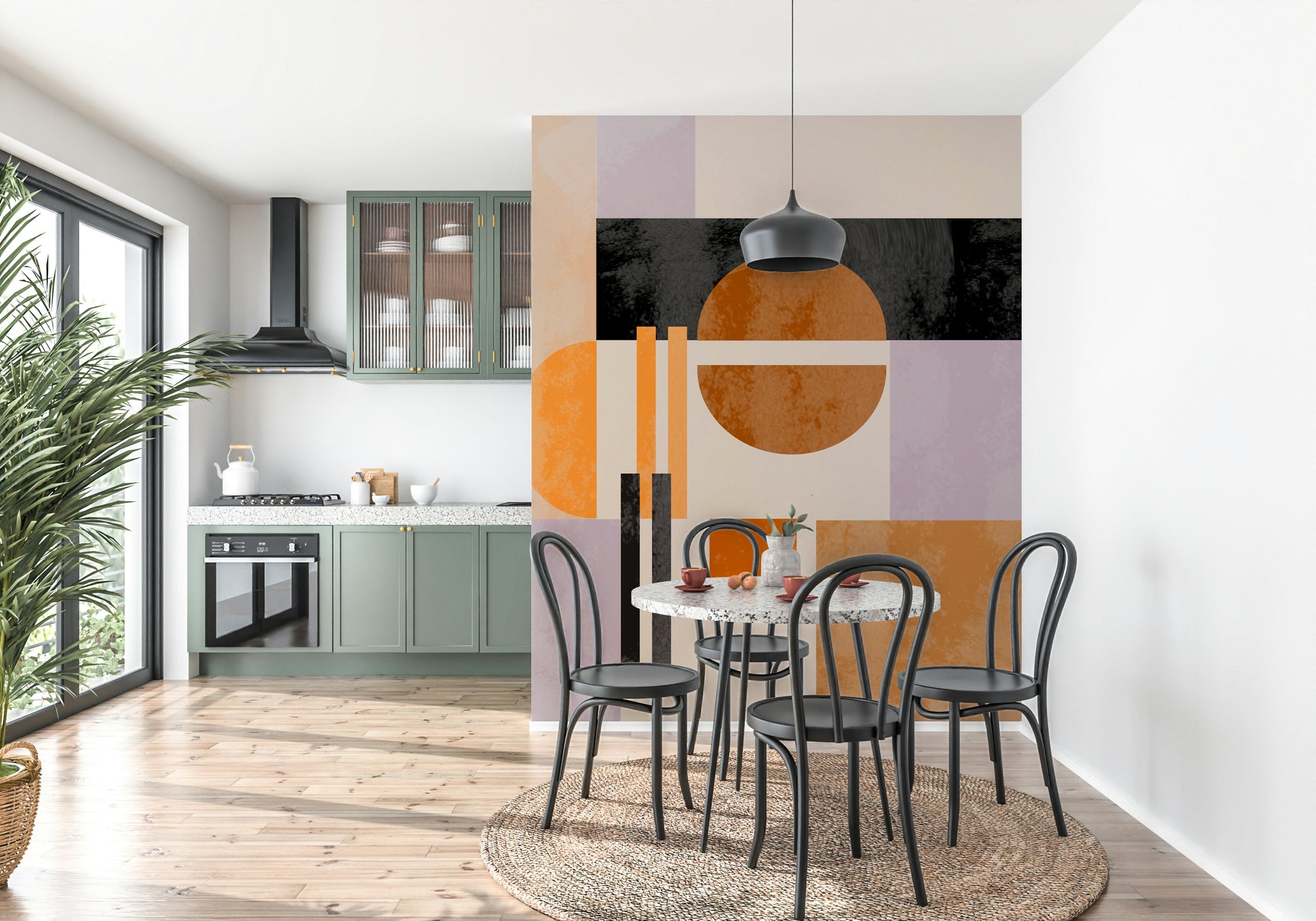 Contemporary Abso Light Geometry print, distinct feature wall.