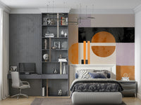 Balanced Abso Light Geometry composition, sophisticated mural for walls.